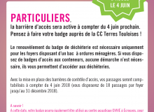 Déchèterie - Mise en service du contrôle d'accès