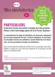 Déchèterie - Mise en service du contrôle d'accès