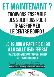 Et maintenant ? Trouvons ensemble des solutions pour transformer le centre bourg !