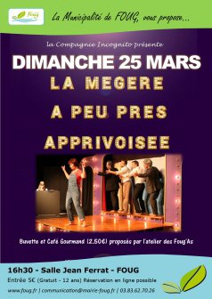 Théâtre - "La mégère à peu près apprivoisée"